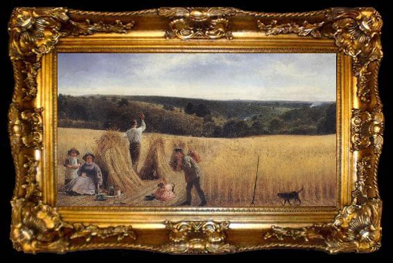 framed  Richard Redgrave,RA The Valleys also stand Thick with Corn:Psalm LXV, ta009-2